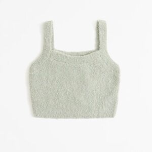 Abercrombie & Fitch Lounge Collection Sage Green Knit Boucle Tank NWT Medium